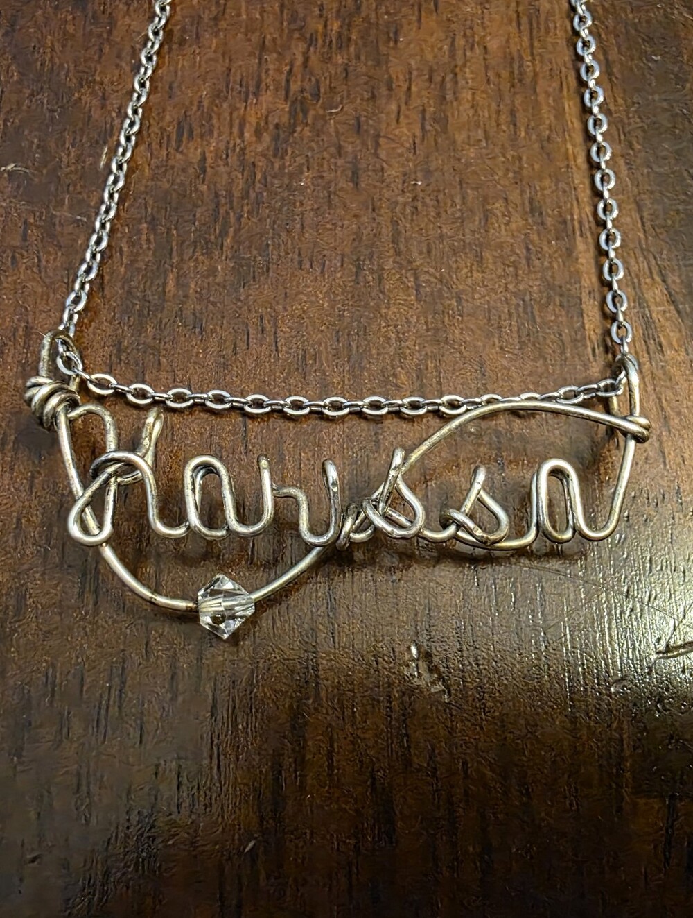 Handmade 'Karissa' Wire Name Necklace
